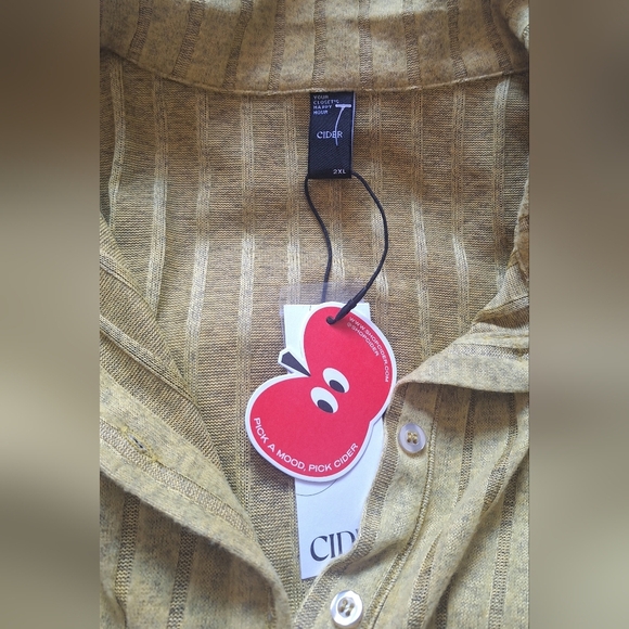 Cider 2X Olive Green Knit Dress - Picture 2 of 6